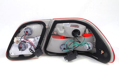 ANZO 1996-2002 Mercedes Benz E Class W210 Taillights Red/Smoke G2 221207