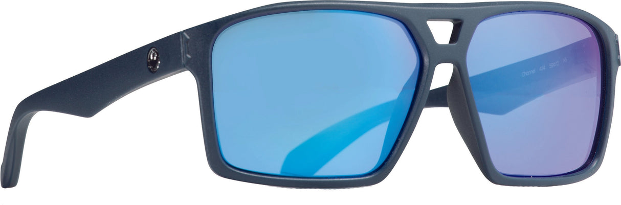 DRAGON Channel Sunglasses Matte Deep Navy W/Blue Ion Lens 336045912414