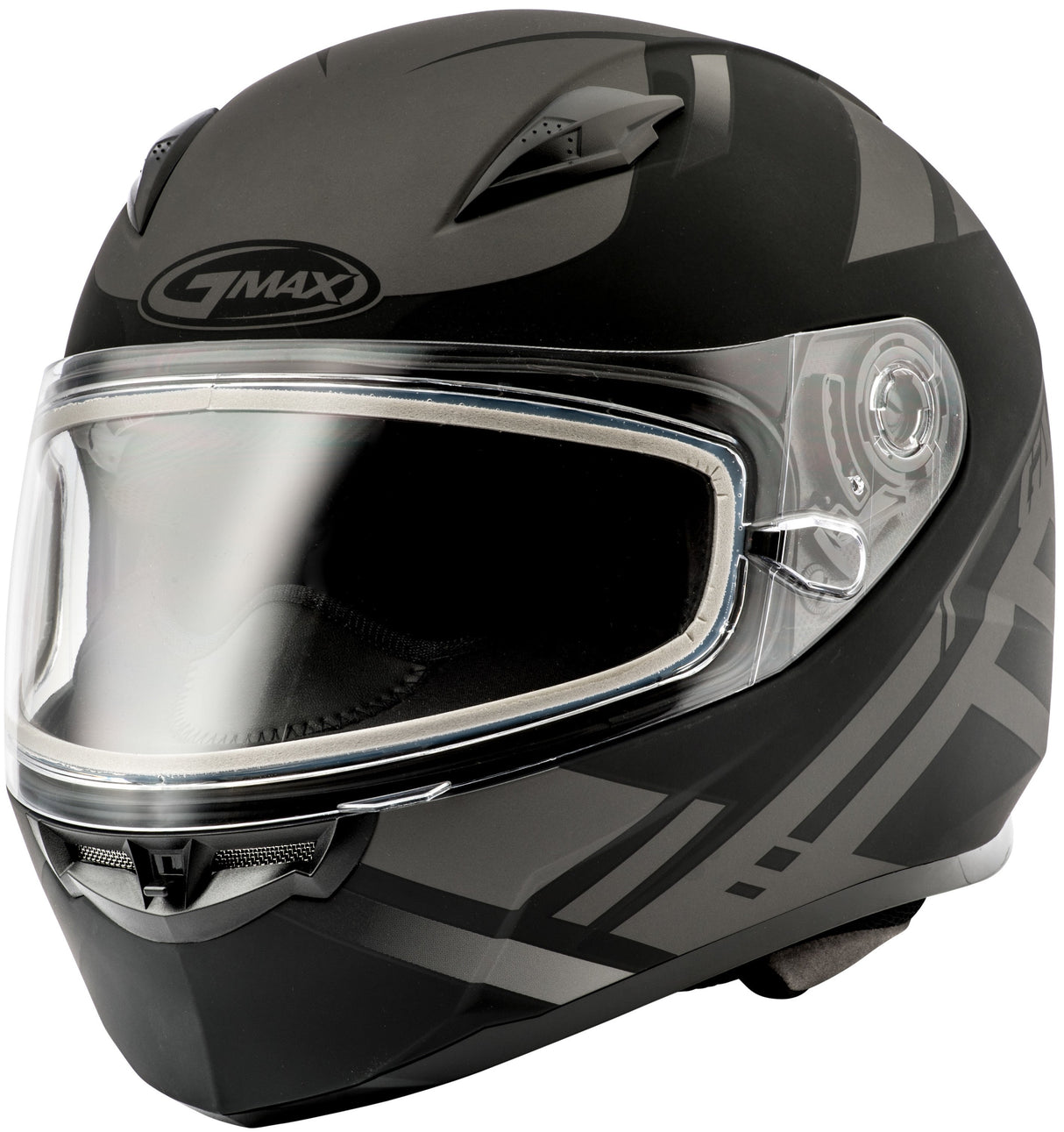 GMAX Ff-49 Full-Face Berg Snow Helmet Matte Black/Silver Lg G2493456 TC-17