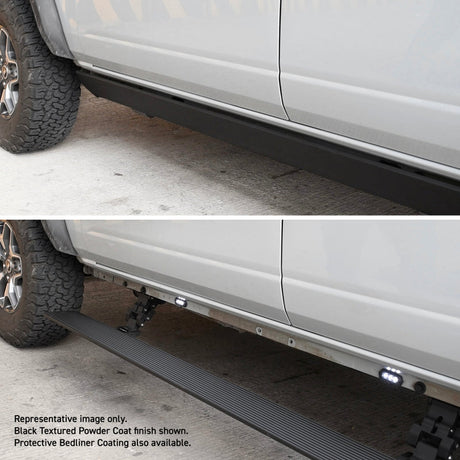 Go Rhino 15-20 Cadillac Escalade 4dr E1 Electric Running Board Kit - Protective Bedliner Coating 20415974T