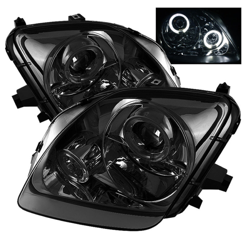 Spyder Honda Prelude 97-01 Projector Headlights LED Halo Smoke High H1 Low H1 PRO-YD-HP97-HL-SM 5011053