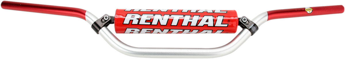 RENTHAL Handlebar - 7/8" - 809 - RC High - Silver/Red 80901SR01187