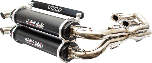 TRINITY RACING Stage 5 Dual Exhaust - Black TR-4119D-BK