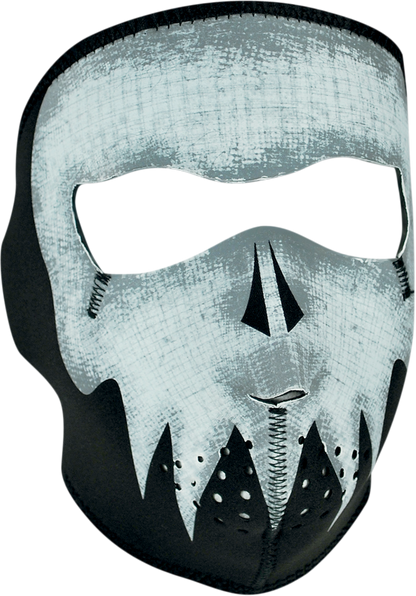 ZAN HEADGEAR Full-Face Mask - Gray Skull Glow WNFM081G