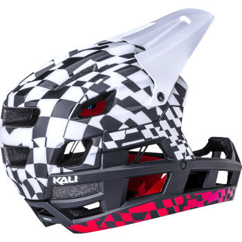 KALI DH Invader Helmet - LTD Glitch - Matte Black/White/Red - L-2XL 0211323217