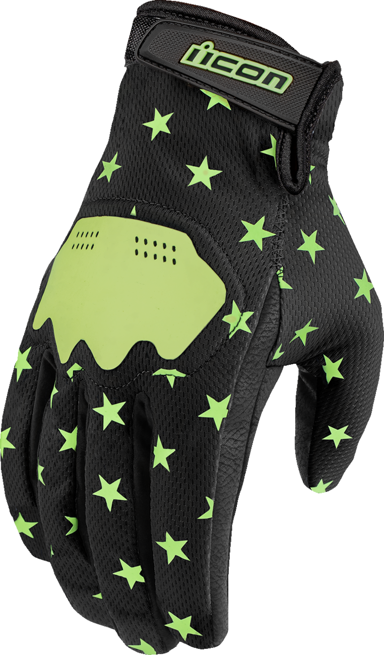 ICON Hooligan™ Old Glory Gloves - Glow - Medium 3301-4693