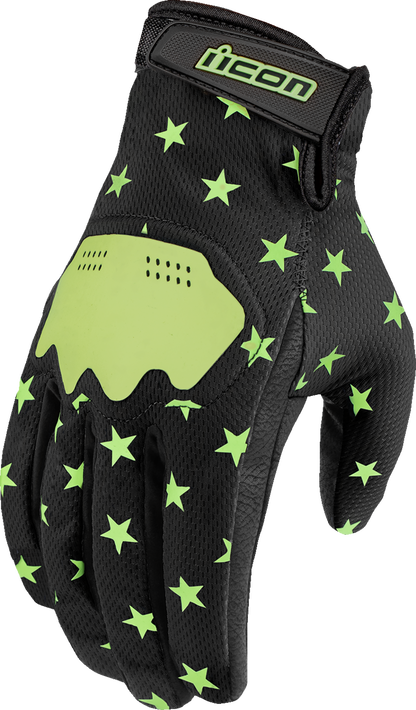 ICON Hooligan™ Old Glory Gloves - Glow - Small 3301-4692