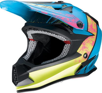 Z1R Youth F.I. Helmet - Fractal - MIPS - Matte Blue/Hi-Viz - Small 0111-1514