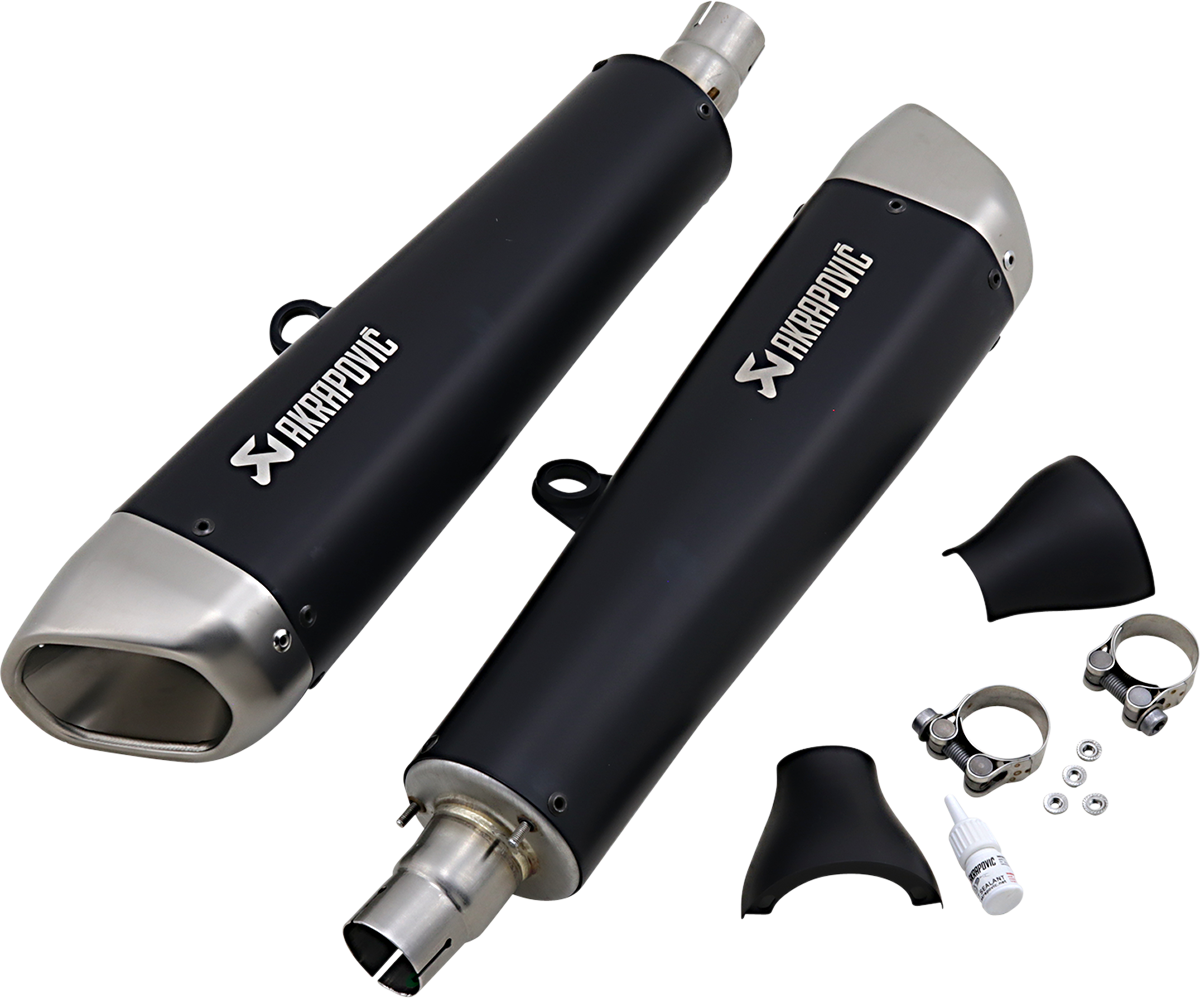 Silenciadores AKRAPOVIC de titanio negro S-T12SO2-HCQTBL 1811-3942