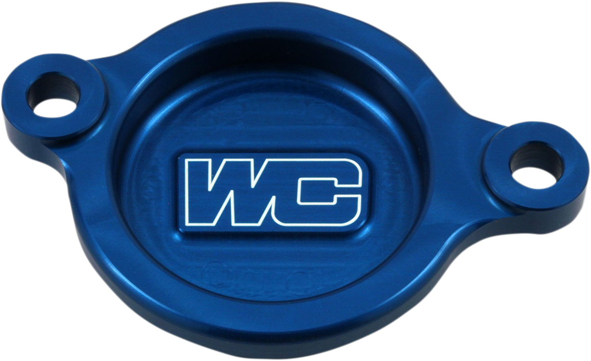 WORKS CONNECTION Oil Filter Cover - Blue 27-001
