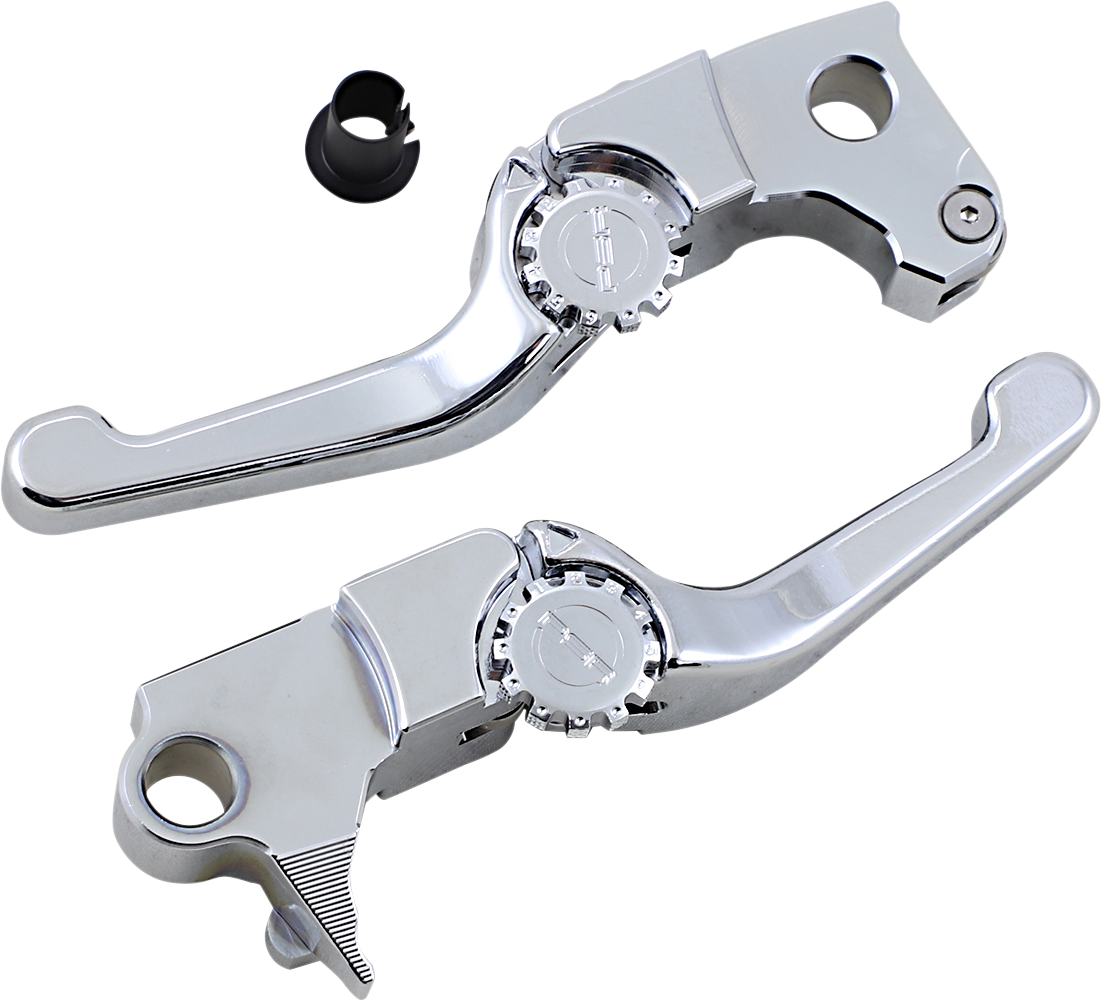 POWERSTANDS RACING Lever Set - Anthem - Shorty - Chrome 12-01657-20