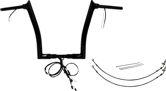 FAT BAGGERS INC. Handlebar Kit - Pointed Top - 14" - Black 802314-B