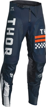 THOR Youth Pulse Combat Pants - Midnight/White/Orange - 18 2903-2249