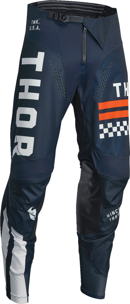 THOR Youth Pulse Combat Pants - Midnight/White/Orange - 18 2903-2249