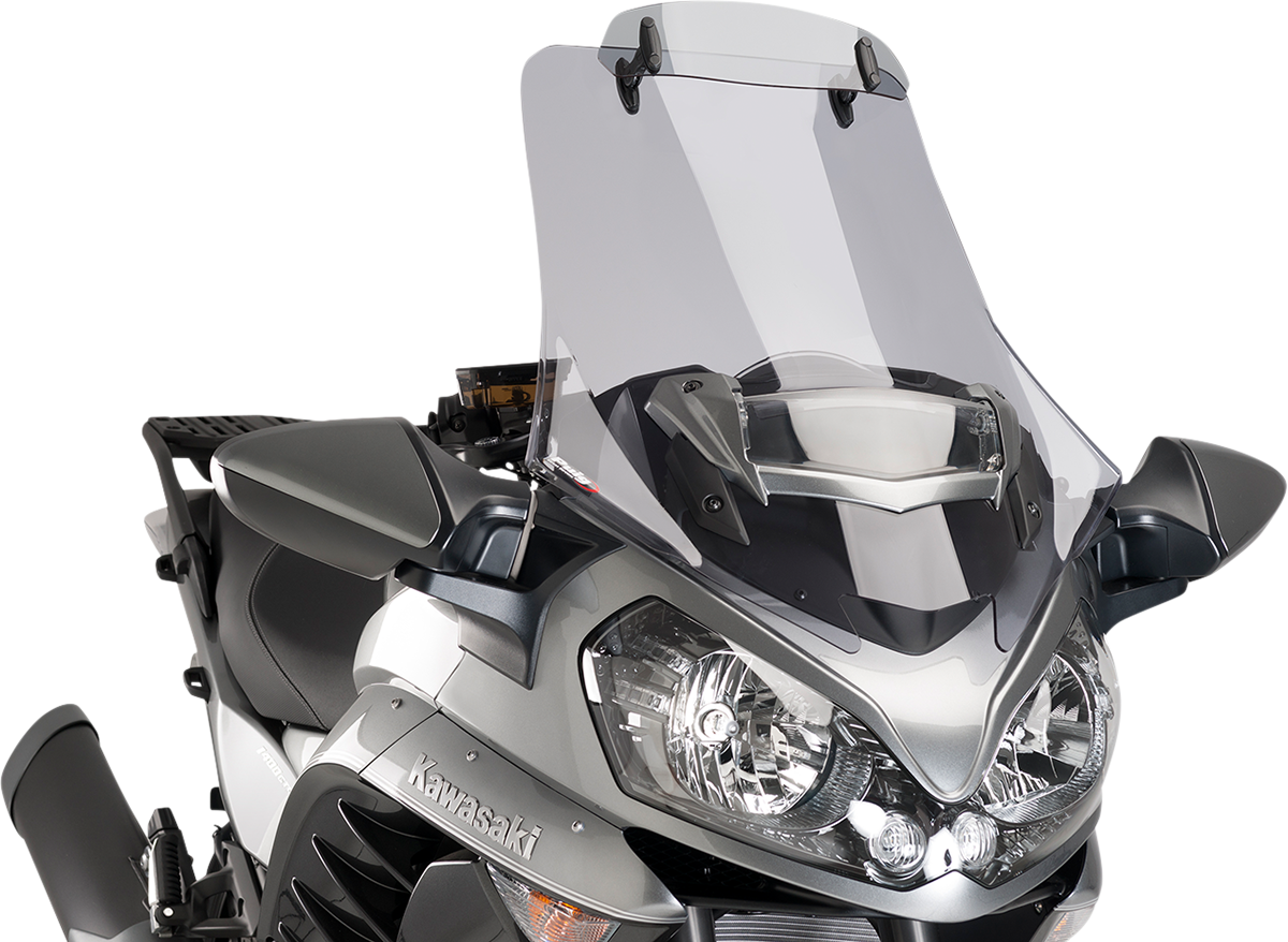 PUIG HI-TECH PARTS Touring Windscreen w/ Visor - Light Smoke 7629H