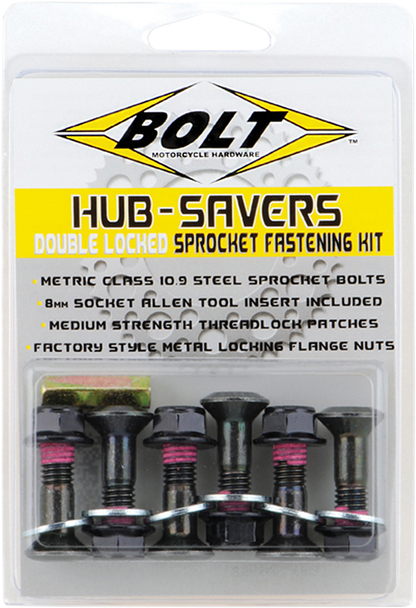 BOLT Sprocket Bolt - Black - 6-Pack 2008-HS.B