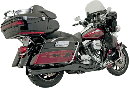 BASSANI XHAUST B4 2:1 Exhaust - Black - Straight Can FLH-757B