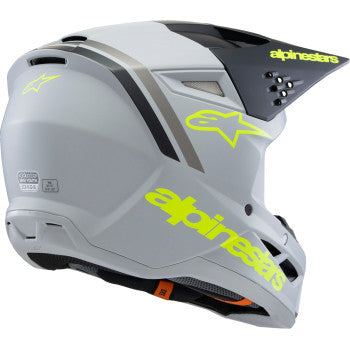 ALPINESTARS Youth SM3 Helmet - Radium - Matte Gray/Black/Yellow Fluo - Large 8301825-9510-YL