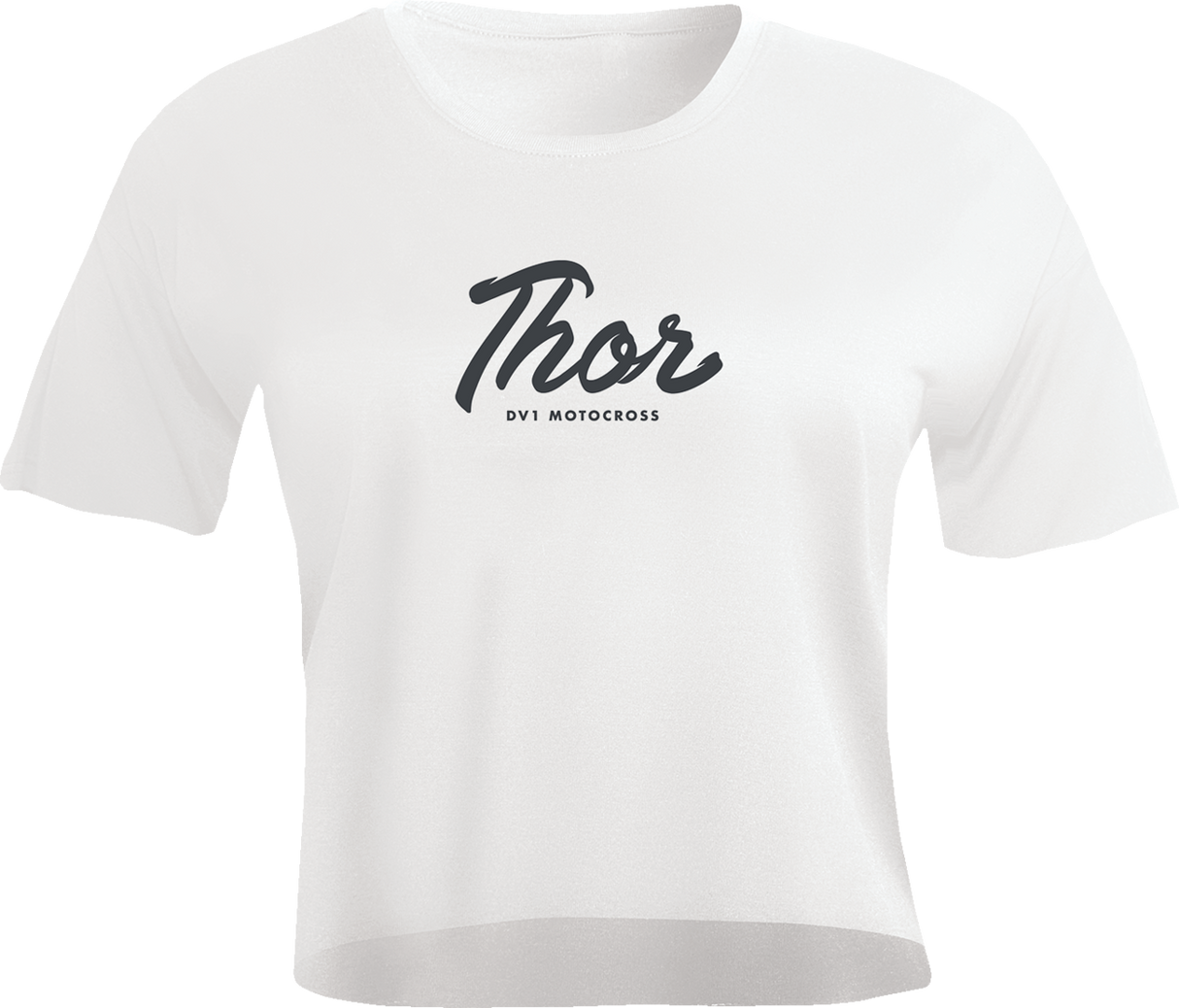 THOR Women's Script Crop T-Shirt - White - Medium 3031-4099