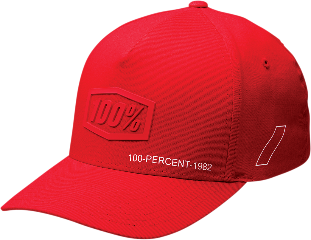 100% Youth Shadow Snapback Hat - Red - One Size 20092-003-01