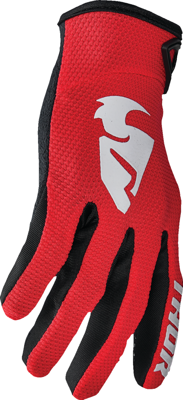 THOR Youth Sector Gloves - Red/White - Medium 3332-1746