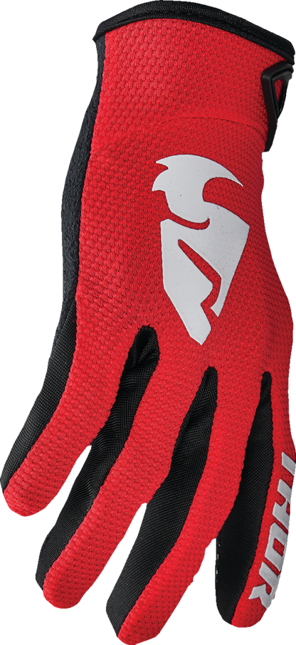 THOR Youth Sector Gloves - Red/White - Medium 3332-1746