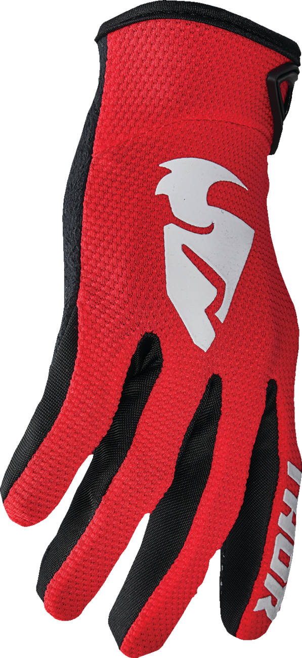 THOR Youth Sector Gloves - Red/White - Large 3332-1747