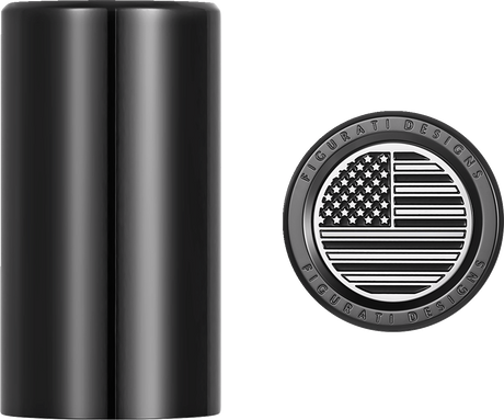 FIGURATI DESIGNS Docking Hardware Covers - American Flag - Long - Contrast Cut - Black FD26-DC-2545-BK
