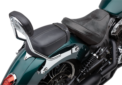 COBRA Detachable Backrest - Chrome - Solo Seat - Scout 502-2211