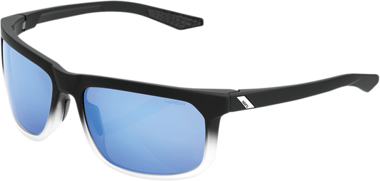 100% Hakan Sunglasses - Black - Blue Mirror 61036-407-01