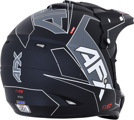 AFX FX-17 Helmet - Aced - Matte Black/White - Large 0110-6491