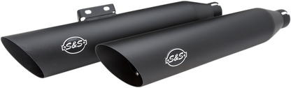 S&S CYCLE Slash Cut Race Mufflers - Black 550-0735