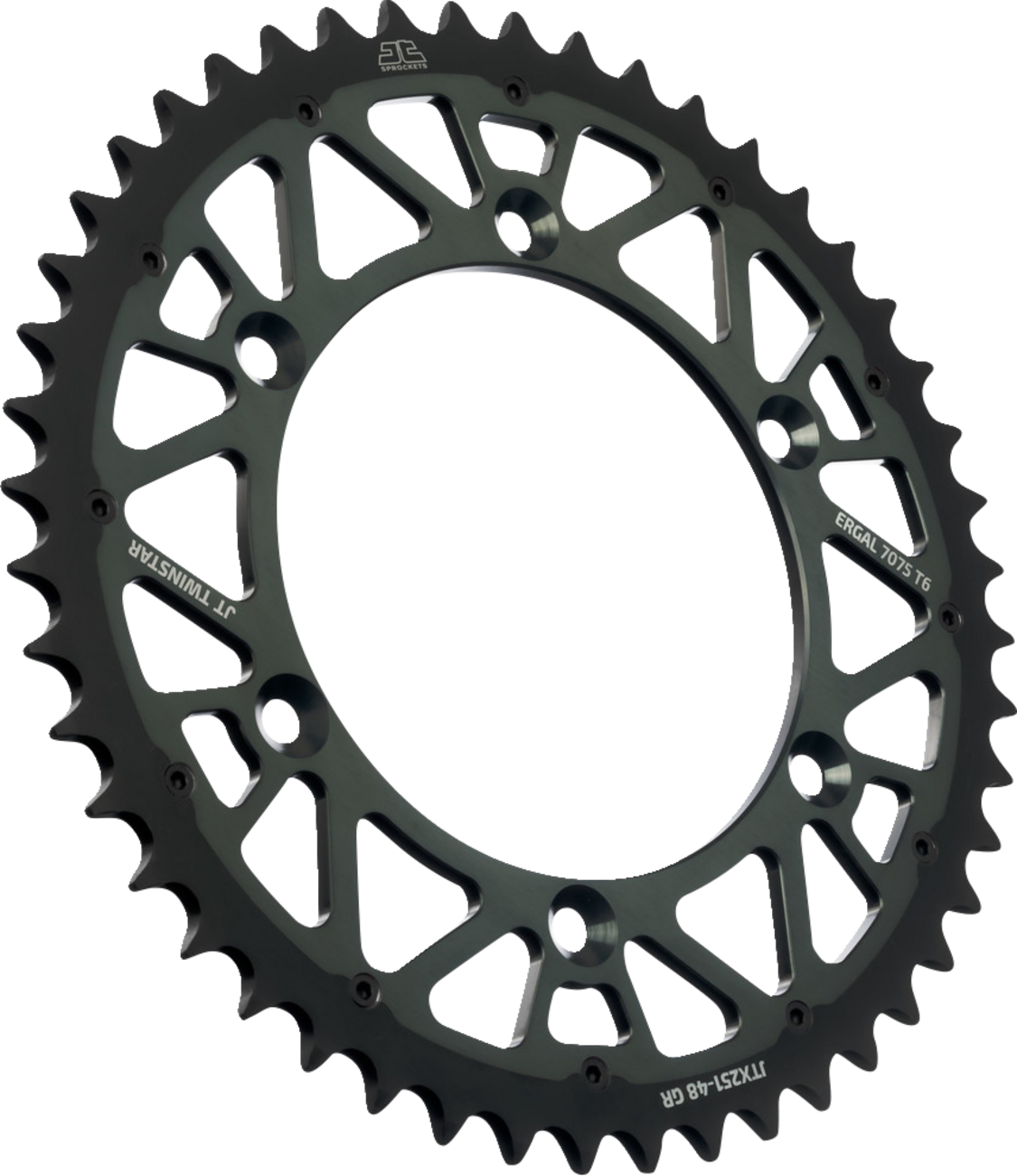 JT SPROCKETS Steel Rear Sprocket - Graphite - 48 Tooth JTX251.48GR