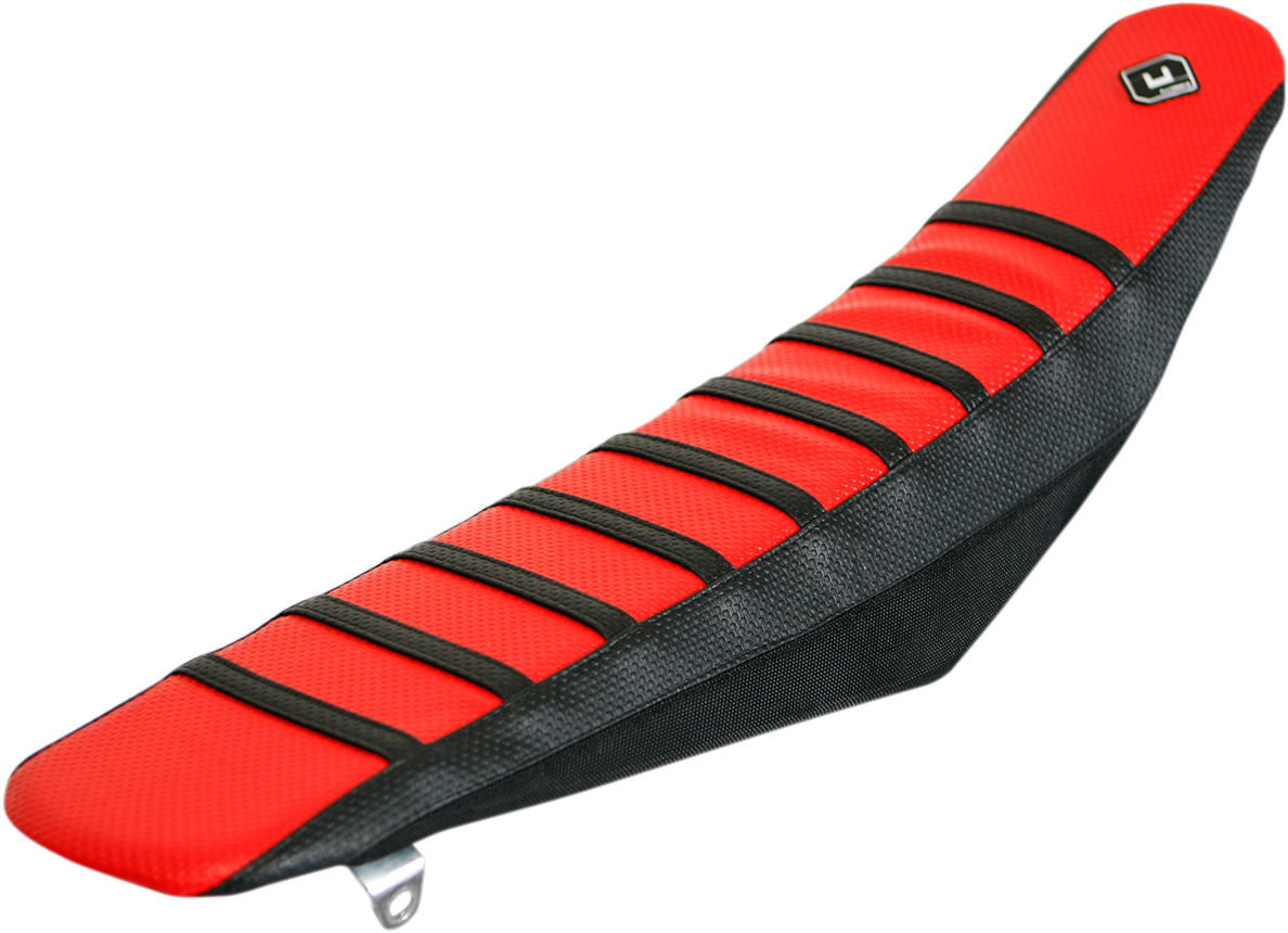 FLU DESIGNS INC. Pro Rib Seat Cover - Red/Black - CRF '13-'17 15504