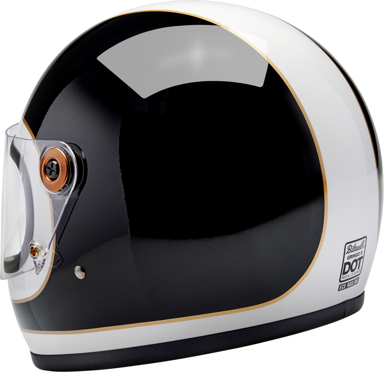 Casco BILTWELL Gringo S - Blanco brillante/Negro Tracker - XL 1003-566-505 