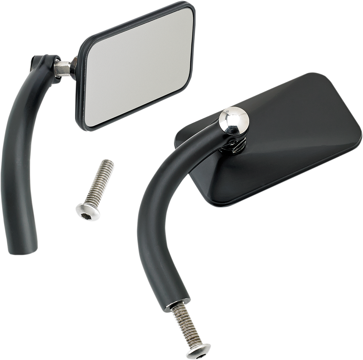 BILTWELL Rectangular Mirrors - Black 6502-200-102