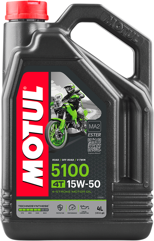 MOTUL 5100 4T Synthetic Blend Oil - 15W-50 - 4L 104083