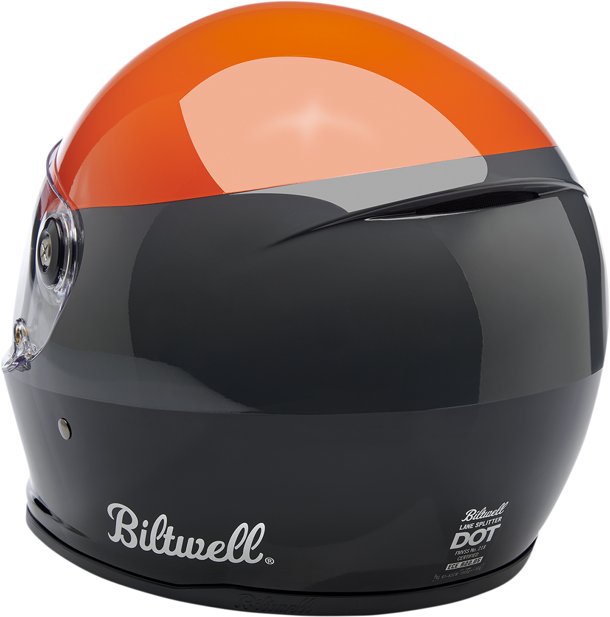 BILTWELL Lane Splitter Helmet - Gloss Podium Orange/Gray/Black - XL 1004-550-105