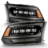 AlphaRex 09-18 Ram 2500 NOVA LED Proj Headlights Plank Style Alpha Blk w/Activ Light/Seq Signal/DRL 880557