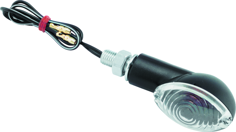 BikeMaster Ministalk Marker Light Oval - Black/Clear 266017