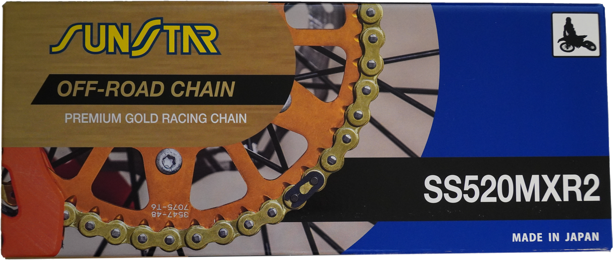 SUNSTAR Chain Mxr2 Non-Sealed 520x116 Gld/Gld SS520MXR2-116