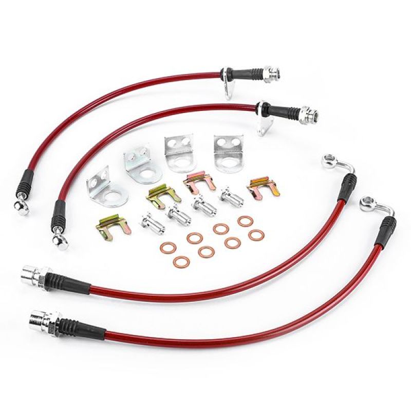 Power Stop 93-98 Jeep Grand Cherokee Front & Rear Stainless Steel Brake Hose Kit BH00177