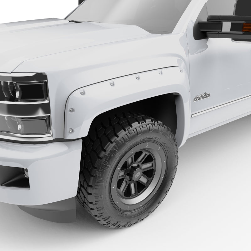 EGR 14+ Chev Silverado 6-8ft Bed Bolt-On Look Color Match Fender Flares - Set - Summit White 791574-GAZ