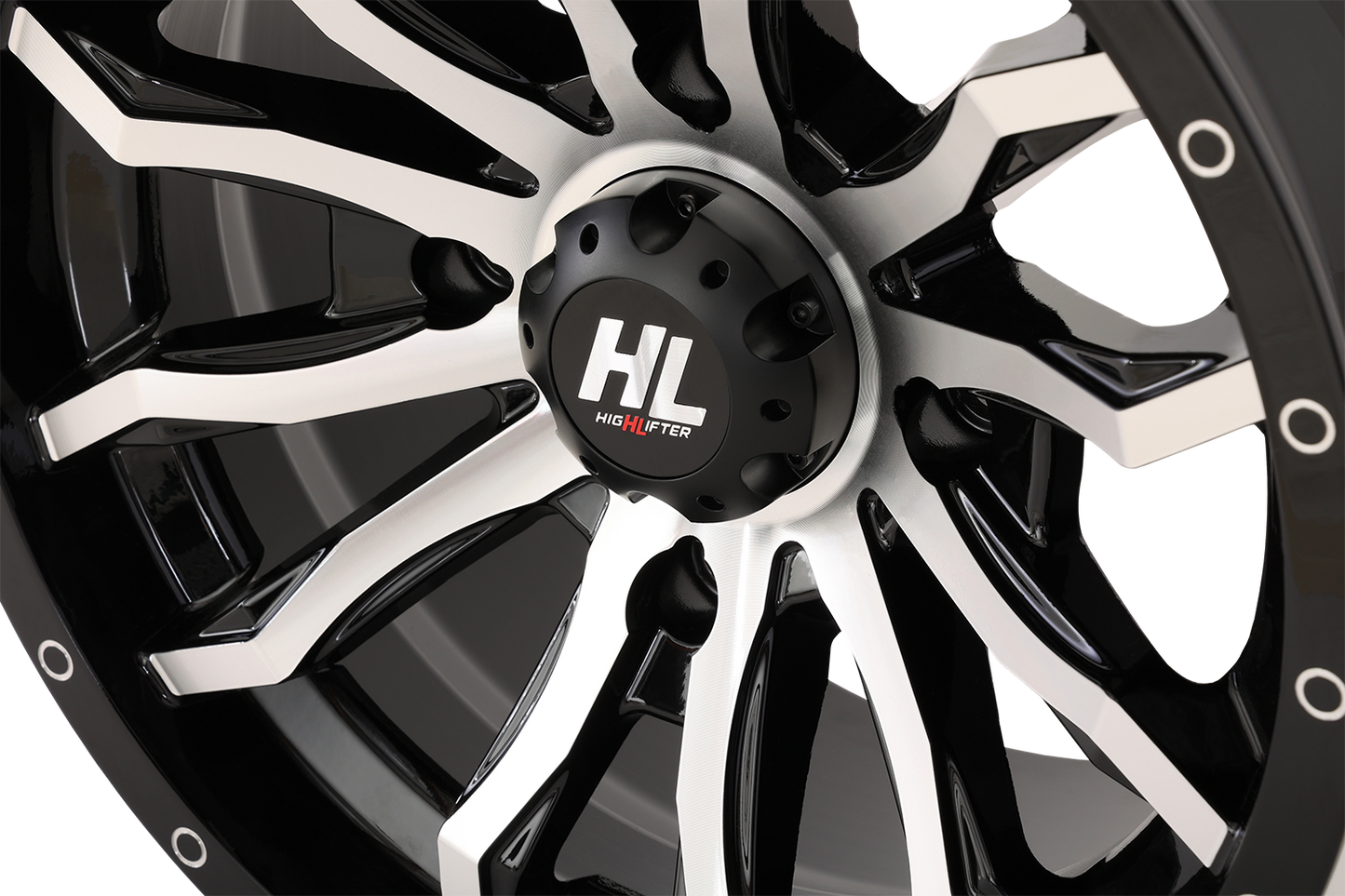 HIGH LIFTER Wheel - HL21 - Front/Rear - Gloss Black w/Machined - 14x7 - 4/156 - 4+3 (+10 mm) 14HL21-1156
