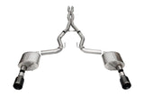 Corsa 24 Ford MustangGT Xtreme Cat-Back Ex.Sys 3.0in Dual Rear Exit w/4.5in Blk PVD StraightCut Tip 21251BLK
