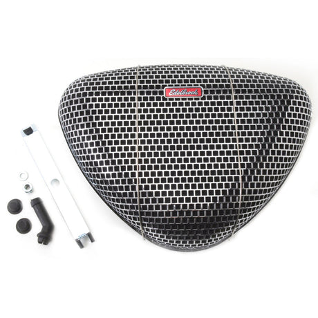 Edelbrock Air Cleaner Pro-Flo 1000 Series Triangular Steel Top 11 375In X 8 375In X 3In Chrome 1002