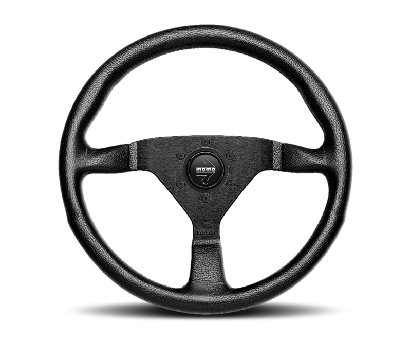 Momo Montecarlo Steering Wheel 320 mm - Black Leather/Black Stitch/Black Spokes MCL32BK1B