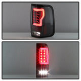 Spyder 04-08 Ford F-150 Projector Tail Lights - Light Bar DRL LED - Black ALT-YD-FF15004V2-LBLED-BK 5084170