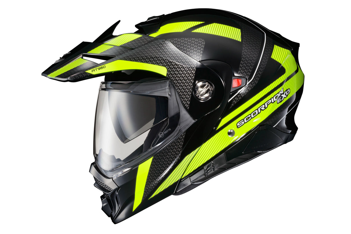 SCORPION EXO Exo-At960 Modular Helmet Hicks Black/Hi-Vis 2x 96-1137