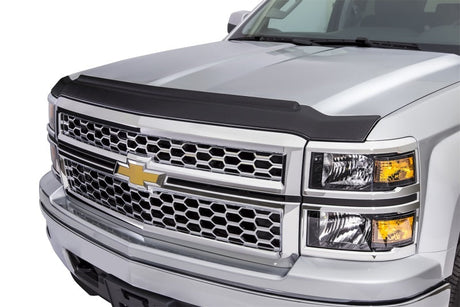 AVS 07-13 Chevy Silverado 1500 Aeroskin II Textured Low Profile Hood Shield - Black 436002